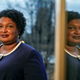Georgia gubernatorial Democratic candidate Stacey Abrams poses for a photo during an interview with The Associated Press on Dec. 16, 2021, in Decatur, Ga.